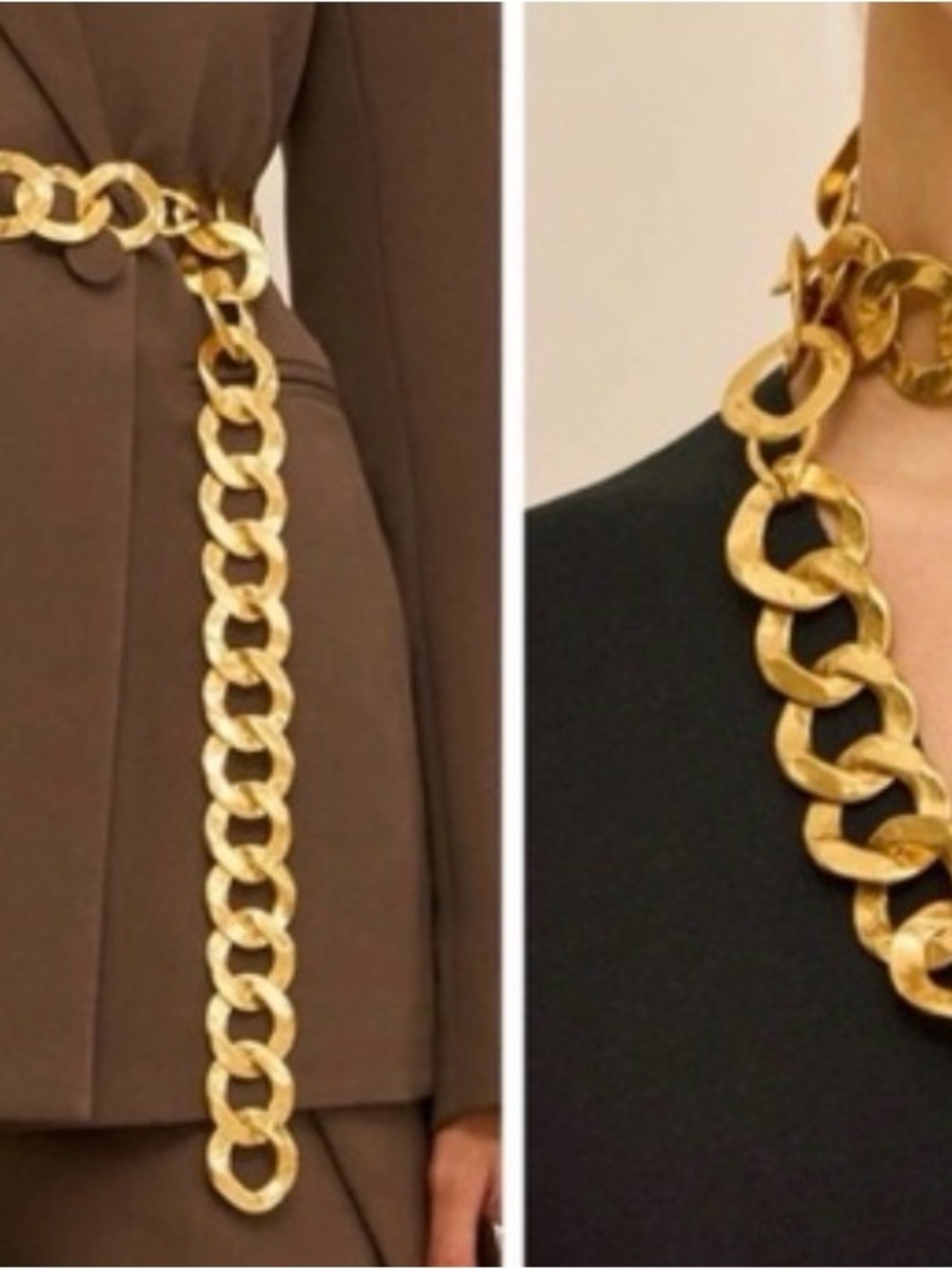 NEW CULT GAIA DULCE BELT, CHOKER NECKLACE,  AND BRACELET IN ANTIQUE BRASS FINISH